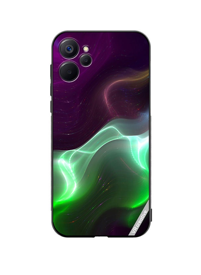 VR CREATIVE Protective Case Cover For Realme 9i 5G  Abstract Wavy Neon Design Multicolour - Image 1