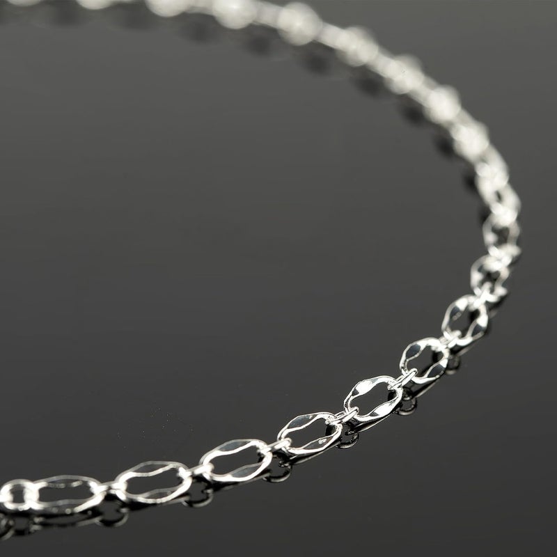 UMAOKANG 16.4 Feet Brass Chain for Jewelry Making Silver Plated Lip Chains Bulk Women Necklace Bracelet DIY Jewelry Supplies - Image 5