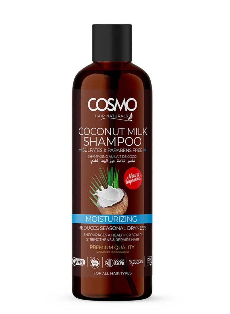 COSMO Coconut Milk Shampoo Free Of Sulfates And Parabens 480 Ml