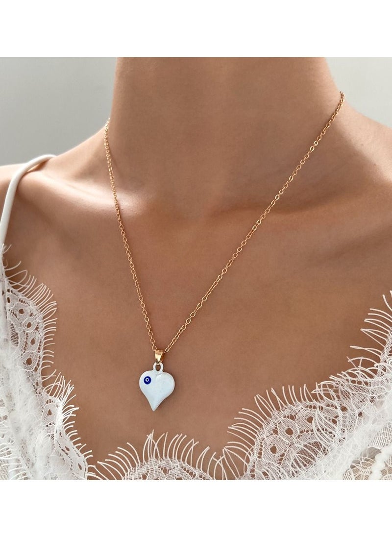 Satinior - Devil's Eye Series Vintage Heart Necklace - Image 1