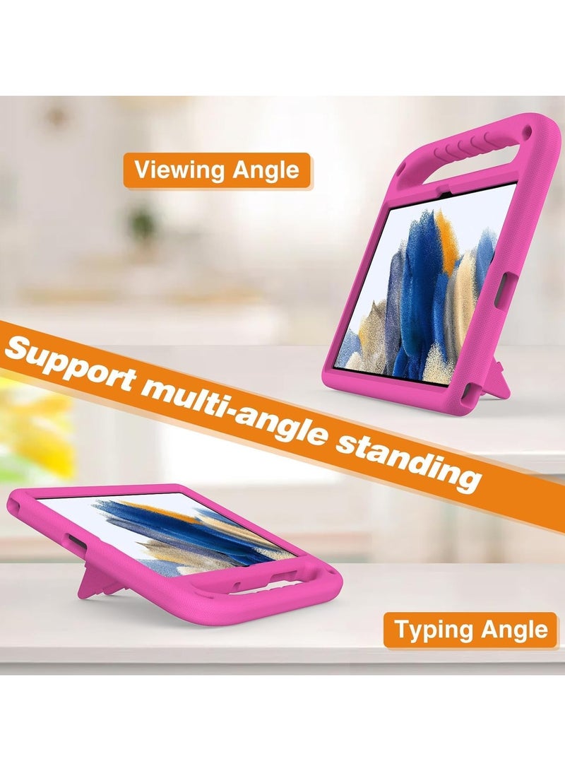 VKL Case Compatible with Samsung Galaxy Tab A9 Plus (2023) SM-X210/216B Kids Case, Lightweight EVA Kid Friendly Shockproof Protective Case, Handle Stand Heavy Duty Tablet Cover (Rose Red) - Image 3