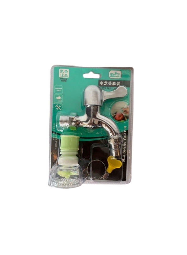 Kai Sheng You Pin 3-in-1 Water Tap Set – Faucet + Splash-Proof Shower + Hose Clip (Model #K-071)  - Image 1