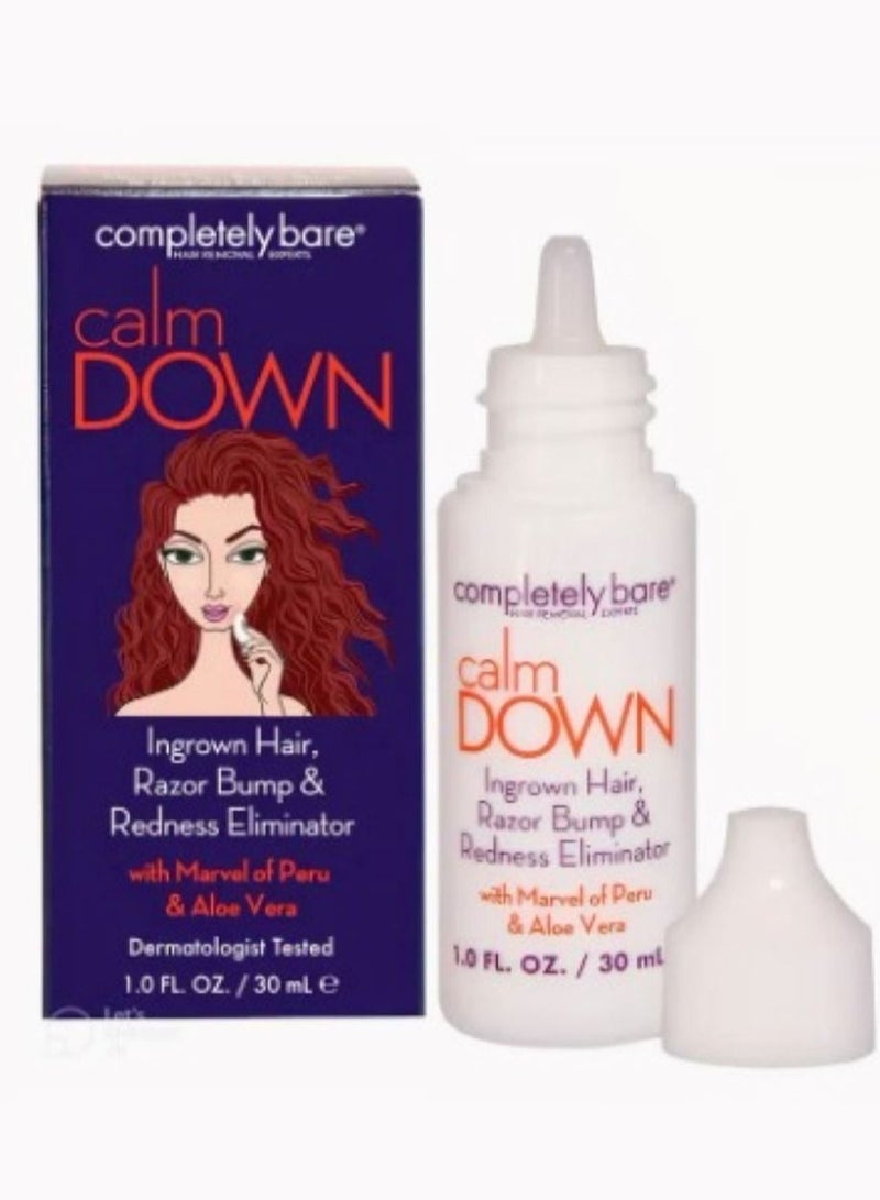 Completely Bare calm DOWN Ingrown Hair, Redness Eliminator