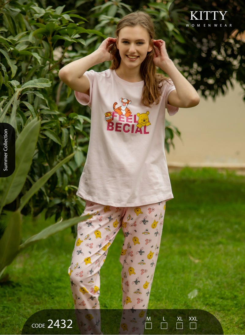 Pejama Lounge Sleeping Set Of 2 Pieces T-shirt & Pants