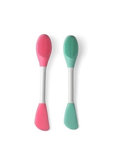 Wishbone WISHBONE FACIAL MASK SCRAPER Multipurpose Silicone Face Scrubber & Exfoliating Brush | Face Mask Applicator | Facial & Pore Cleansing Brush | Mud and Clay Applicator | Soft and Flexible Silicone Brush (Pack of 2)  - Image 1