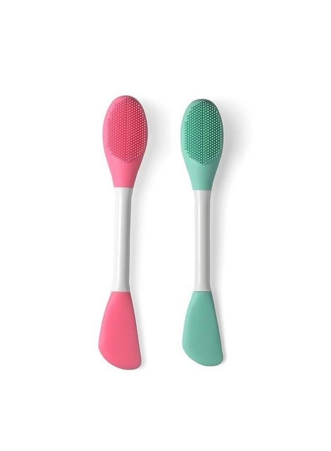 WISHBONE FACIAL MASK SCRAPER Multipurpose Silicone Face Scrubber & Exfoliating Brush | Face Mask Applicator | Facial & Pore Cleansing Brush | Mud and Clay Applicator | Soft and Flexible Silicone Brush (Pack of 2) - Image 1