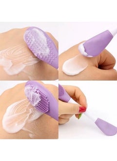 Wishbone WISHBONE FACIAL MASK SCRAPER Multipurpose Silicone Face Scrubber & Exfoliating Brush | Face Mask Applicator | Facial & Pore Cleansing Brush | Mud and Clay Applicator | Soft and Flexible Silicone Brush (Pack of 2)  - Image 4
