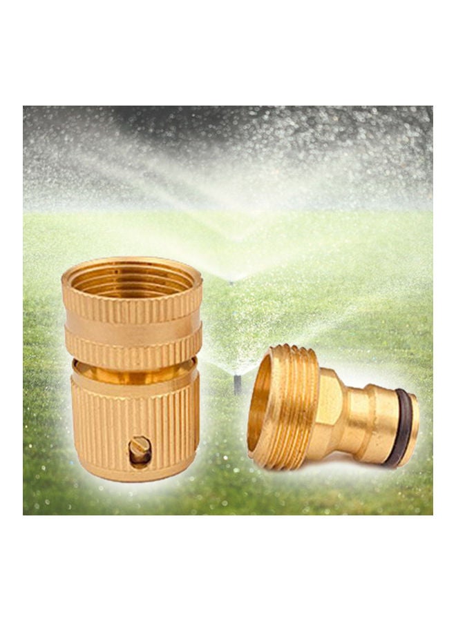 NIBEMINENT Garden Water Tube Hose Connector Gold - Image 2
