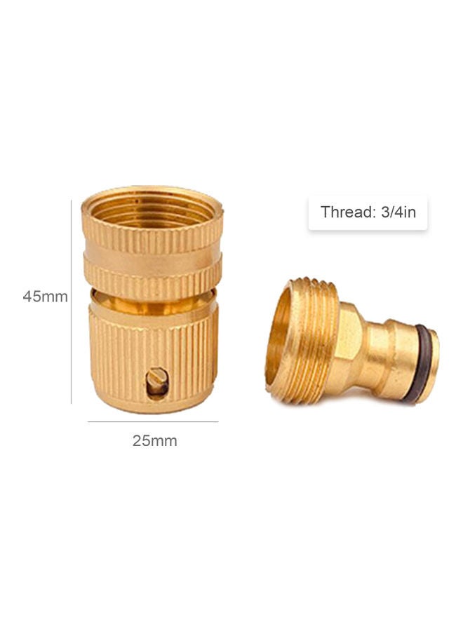 NIBEMINENT Garden Water Tube Hose Connector Gold - Image 4