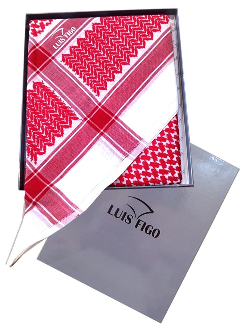 LUIS FIGO Luis Figo Casual Shemagh Red And White Excellent Material 