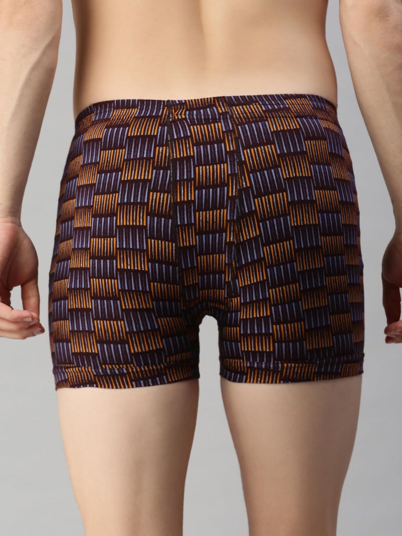 Lux Cozi Men's Pack of 4 Assorted Inner Elestic Long Printed Trunk (Size : 100cm) - Image 2
