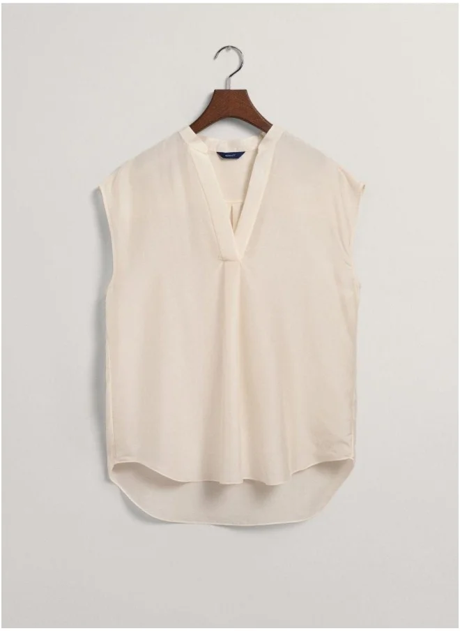 غانت Gant Stand Collar Sleeveless Blouse