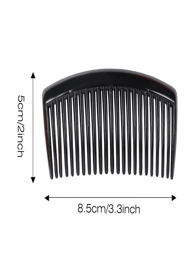 Cinaci 30 Pack Clear White Black Brown Plastic Hair Side Combs Slide Bun Holder with 23 Teeth DIY Headpieces Clips Grips Barrettes Accessories for Women Brides Veil (Black) - Image 5