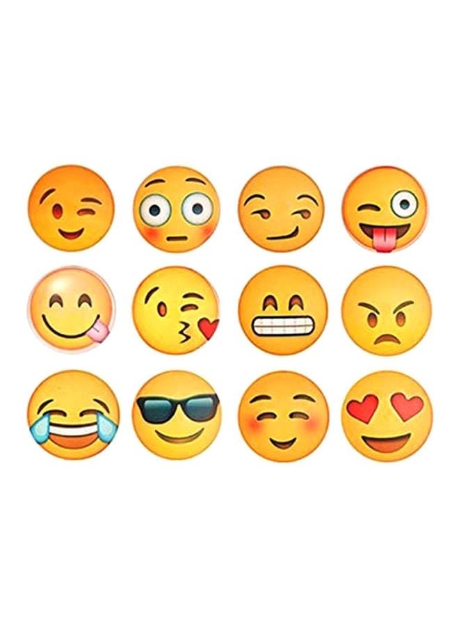 NIBEMINENT 12-Piece Emoji Face Magnet Toy - Image 1