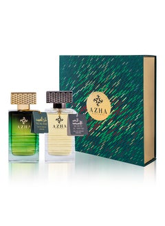 AZHA Azha Perfumes - 2Pc Gift Set Amber Malaky EDP 100 ml + Taj Al Oud EDP 100 ml for Men  - Image 1