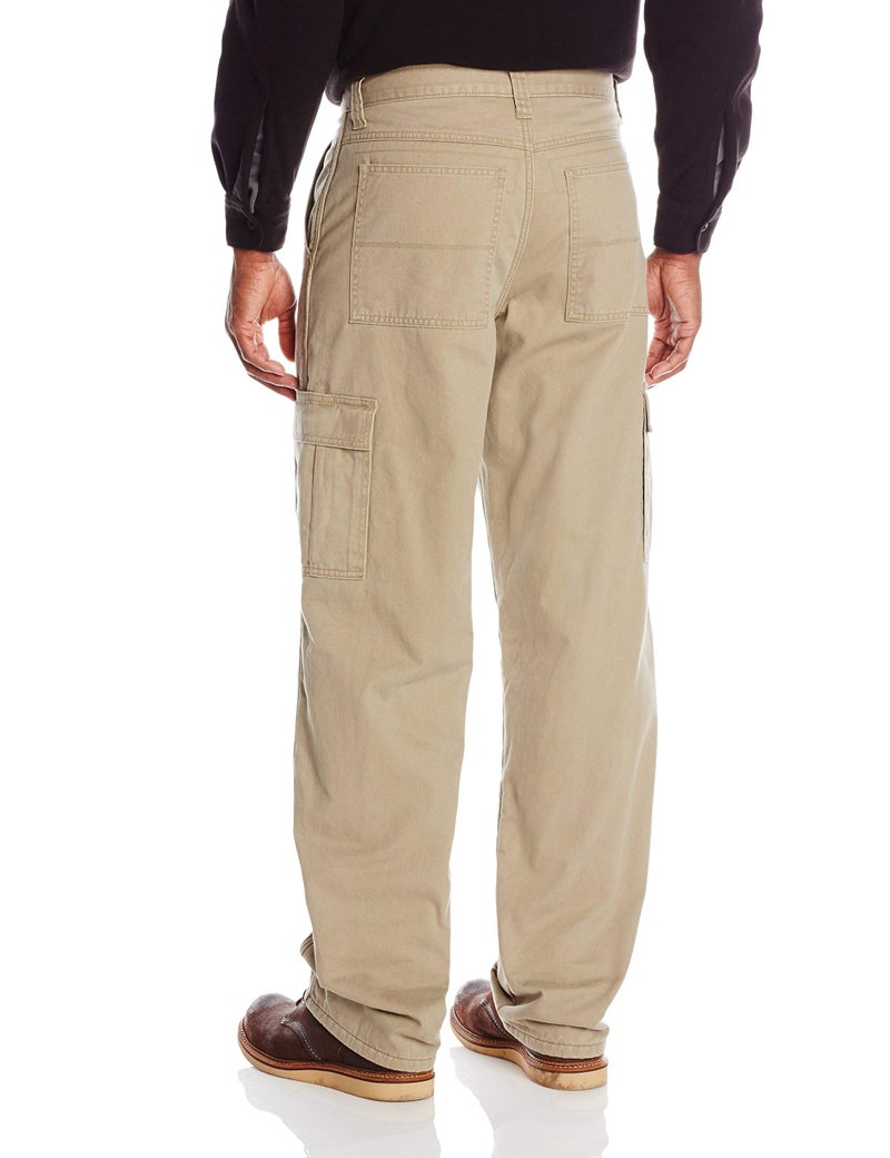 Wrangler Authentics Fleece Lined Cargo Pant, British Khaki Twill, 38W x 32L - Image 2