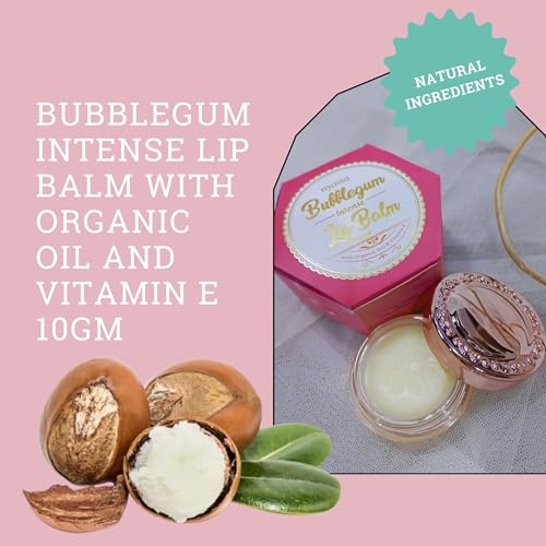 Nyassa Bubble Gum Lip Balm - 6g, Intense Hydrating & Moisturizing Lip mask for Dry, Cracked and Chapped lips, Non-tinted with Shea Butter and Organic Almond Oil - Image 5