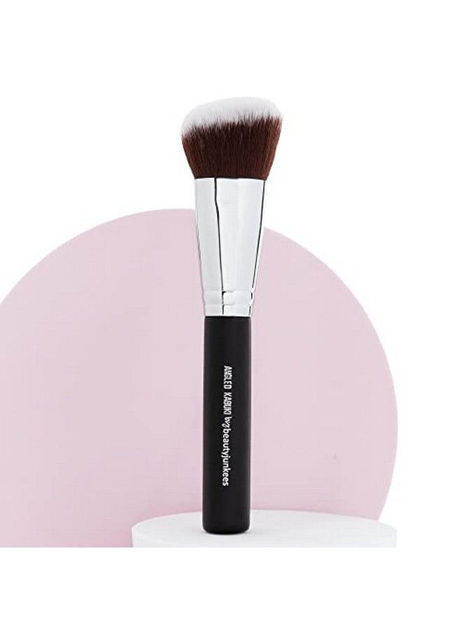 Beauty Junkees Angled Blush Brush For Makeup Large Dense Kabuki Blush Brush To Apply Liquid Cream Mineral Powder Blush Bronzer Contour Brush By Beauty Junkees  - Image 1