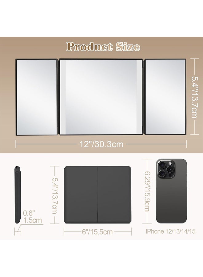 Car Sun Visor Vanity Mirror with 3 Light Modes - Rechargeable LED Makeup Mirror, Dimmable Touch Control  Foldable Design for Car, Home, Travel | Fits SUV, Truck, Most Vehicles, Black - Image 5