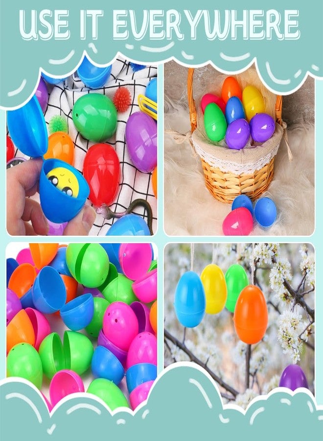 LUKBERA 200Pcs Bright Plastic Eggs Bulk, 2.4'' Assorted Colors Empty Shell Fillable Easter Eggs for Kids Easter Egg Hunt Theme Party Favor Basket Stuffers Fillers Classroom Prize Supplies - Image 5
