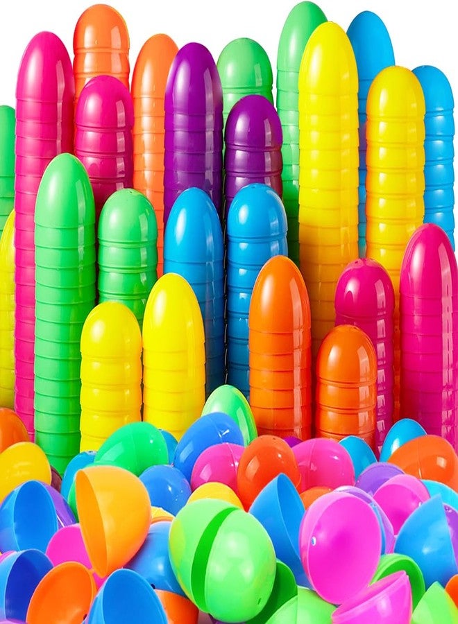 LUKBERA 200Pcs Bright Plastic Eggs Bulk, 2.4'' Assorted Colors Empty Shell Fillable Easter Eggs for Kids Easter Egg Hunt Theme Party Favor Basket Stuffers Fillers Classroom Prize Supplies - Image 2