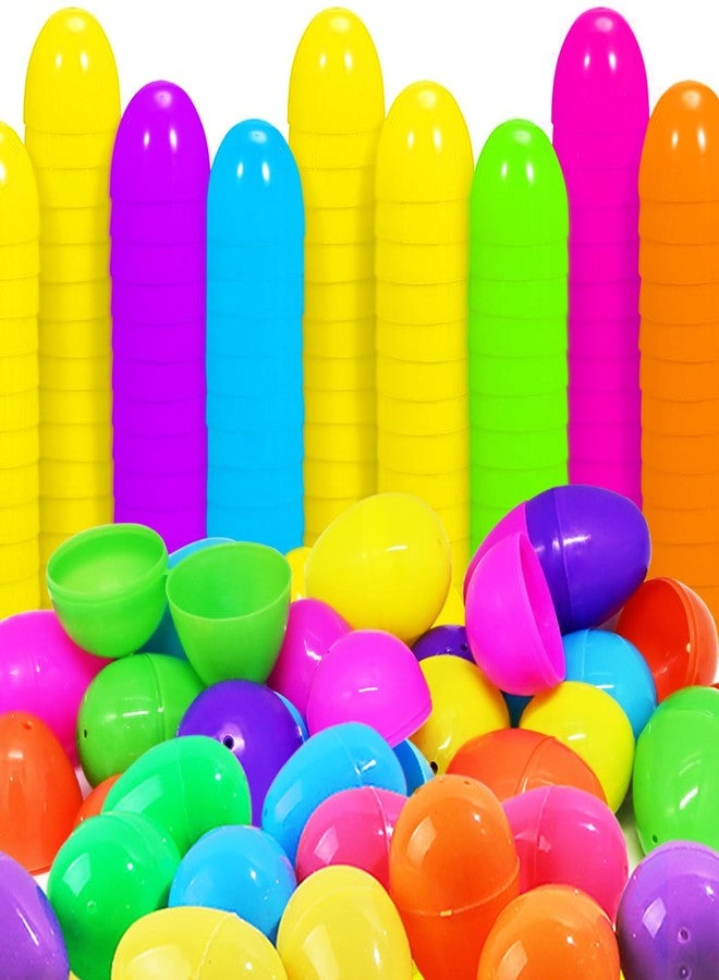 LUKBERA 200Pcs Bright Plastic Eggs Bulk, 2.4'' Assorted Colors Empty Shell Fillable Easter Eggs for Kids Easter Egg Hunt Theme Party Favor Basket Stuffers Fillers Classroom Prize Supplies - Image 1