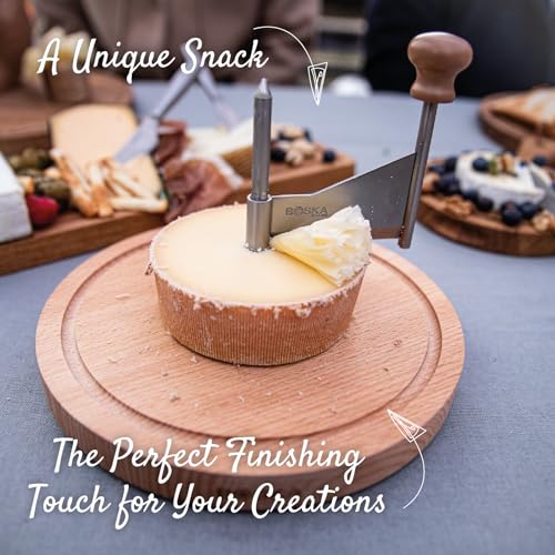 BOSKA Cheese Curler Amigo - The Original with 10-year Warranty - Cheese Wheel for i.a. Tete de Moine, Girolle & Chocolate - Cheese Shaver made of Stainless Steel - Image 4