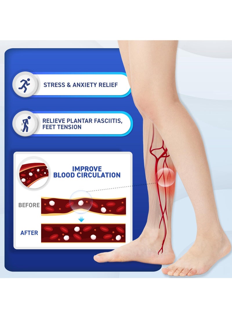 Generic - Acupressure Foot Massager Massage Slippers Shoes Reflexology Sandals Gift for Men Women, Reduce Feet Neuropathy Pain Relief and Tension, Promote Circulation (Black, Size: 27.5cm) - Image 1