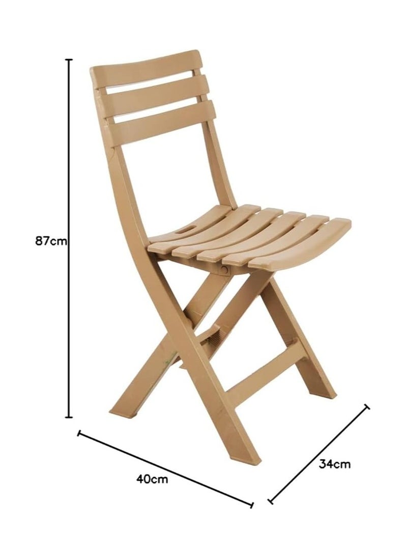 Safeer Beach Chair - Folding Chair - Plastic Leg - BeigeCafe  - Image 2