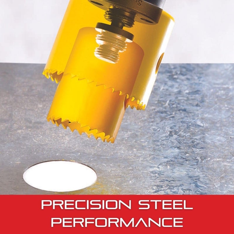 Starrett Starrett BiMetal Fast Cut Straight Pitch Hole Saw with Abrasion Resistant HSS Teeth  Ideal for Cutting Metal Steel and Wood  112 38mm Diameter 158 41mm Depth  FCH0112G  - Image 4