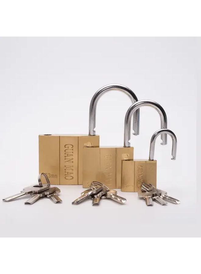 32mm Solid Metal Padlock with 3 Keys Anti Theft Security Lock for Luggage Backpack Shed - Image 2