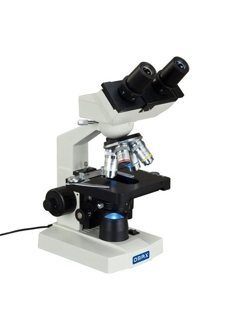 40X-2500X Lab Binocular Biological Compound LED Microscope with 3D Mechanical Stage and Coaxial Coarse/Fine Focusing Knob