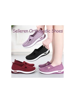 Selleren Orthopedic Shoes, Zapatos Ortopédicos para Mujer, Lunashinex Knitted Sneakers for Women, Breathable Soft Sole Shoes Slip On