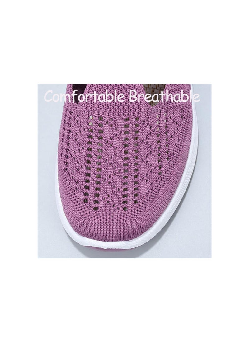 Generic - Selleren Orthopedic Shoes, Zapatos Ortopédicos para Mujer, Lunashinex Knitted Sneakers for Women, Breathable Soft Sole Shoes Slip On - Image 1