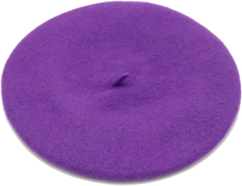 Wheebo Wool Beret Hat,Solid Color French Style Winter Warm Cap for Women Girls Lady - Image 4