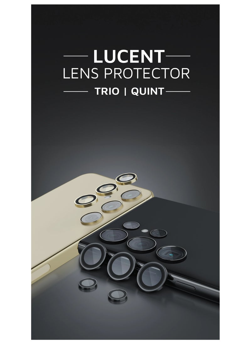 LEVELO Samsung S24 Ultra Quint Camera Lens / Lens Protector / Camera protector / Titanium Alloy / Anti Reflection Coating / Smooth Application / Crystal-Clear Optics / Anti- Fingerprint / Scratch Resistant / 9H Hardness - Black  - Image 3