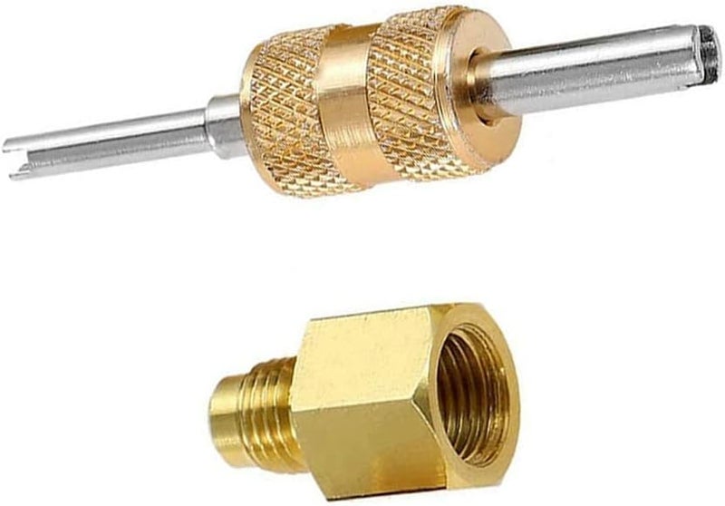 OSHIMA Valve Core Remover Repair Tools Valve Core Installer Tool Removal Tool 10-Pack Valve Cores Dapt to R22 R134 R410 R32 HVAC System Air Conditioner - Image 5