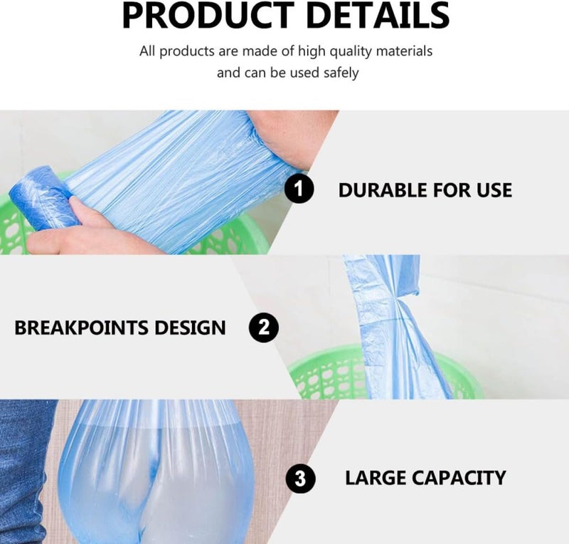 Multicolor Kitchen Trash Bags 200 Count 10 Rolls Household Garbage Bags Wastebasket Liners for Home and Office Use - Image 5
