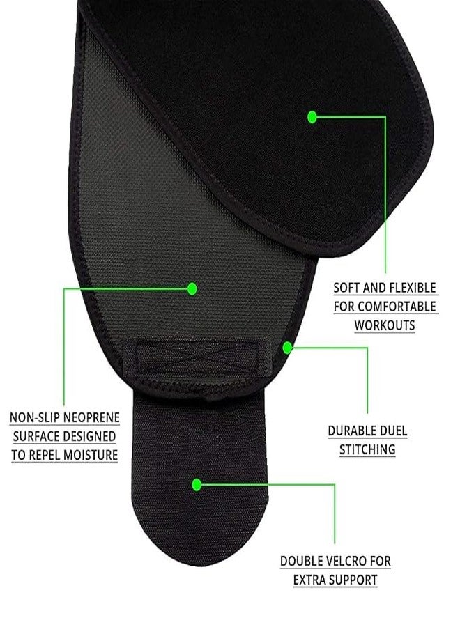 BELIONERA Waist Support Belt Neoprene Abs Belt Trainer, Stomach Wrap Tummy Belt/Belly Tummy Yoga Wrap Back Exercise Body Wrap Belt for Men and Women (Free Size) Black - Image 3