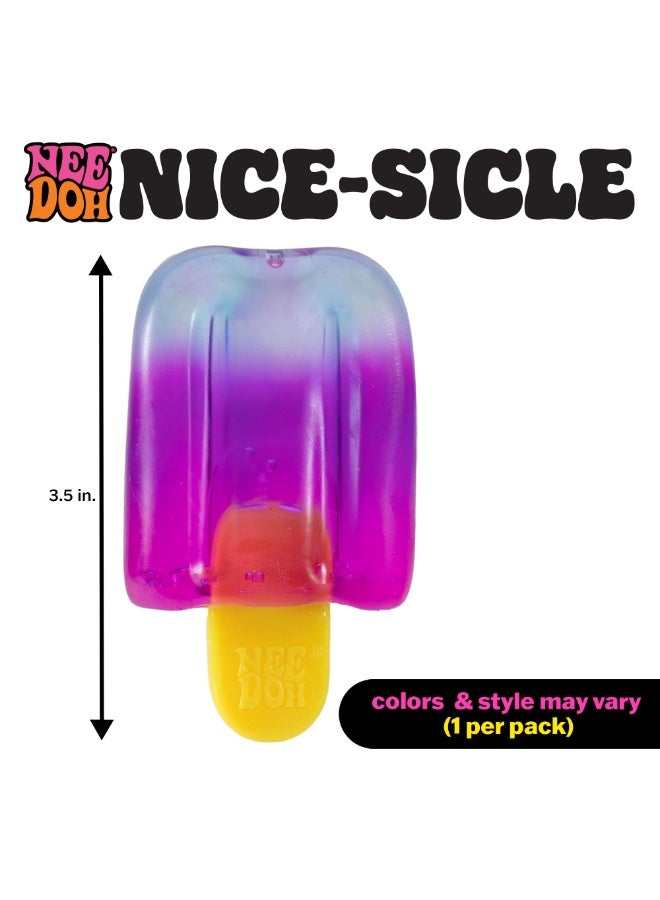 لعبة "نايس-سايكل" ​​(Nice-Sicle) الحسية القابلة للضغط - لعبة تململ على شكل مصاصة مثلجة (قد تختلف الألوان) - Image 4