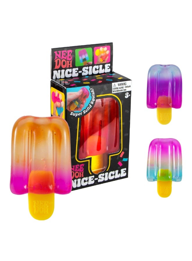 لعبة "نايس-سايكل" ​​(Nice-Sicle) الحسية القابلة للضغط - لعبة تململ على شكل مصاصة مثلجة (قد تختلف الألوان) - Image 1