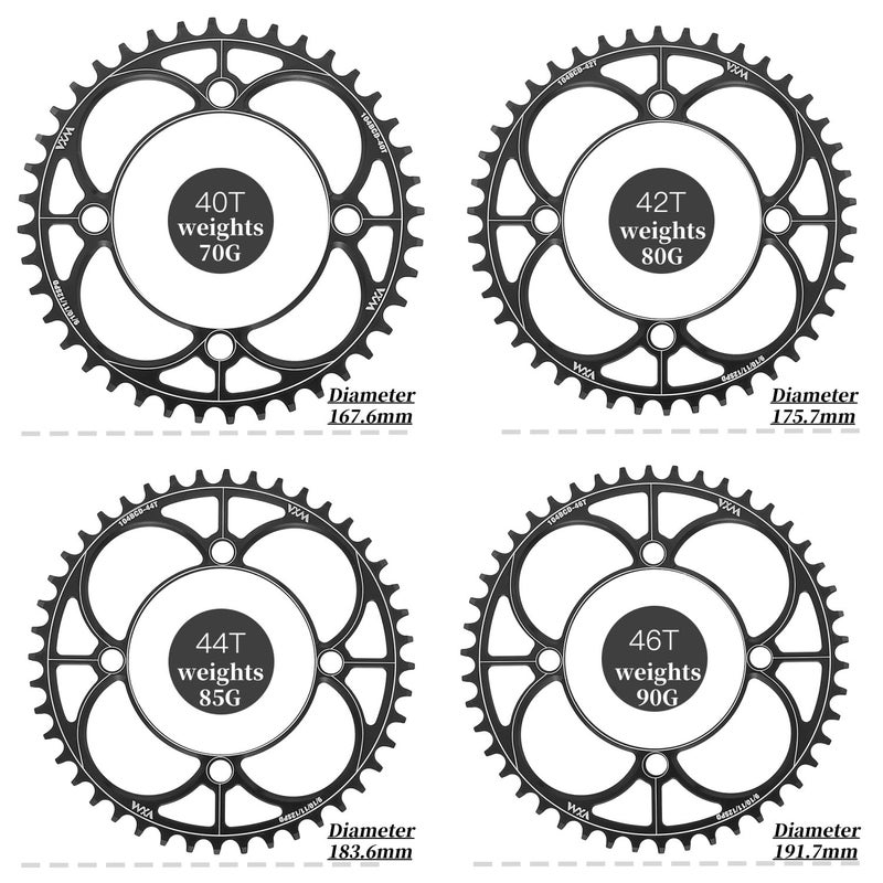 YBEKI 104BCD Chainring - CNC 7075-T6 Aluminum Narrow-Wide Round Chainwheel for MTB/Road Bikes (32-52T) | Compatible with Shimano/SRAM 8-11 Speed | Ultra-Light | Anti-Drop Design (Black, 34T) - Image 3