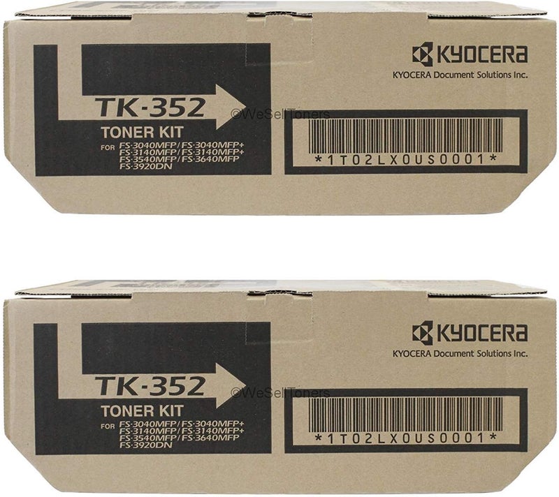 Kyocera TK352 TK352 Black Toner Cartridge 2Pack