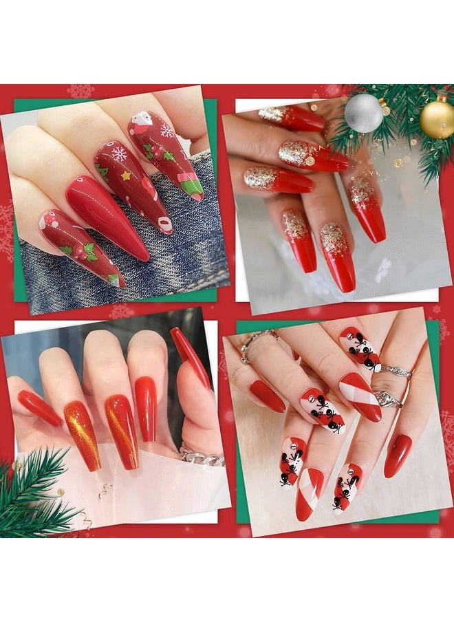 Rosalind 60Ml Red Poly Extension Gel, Red Poly Nail Gel Builder For Nail Art Decoration, Poly Red Gel Extension Nail Thickening Red Poly Nail Gel Easy To Diy Use At Home Need Uv Lamp  - Image 2