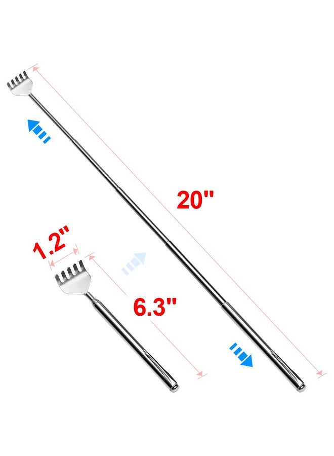 Petutu Claw Back Scratcher Extendable, Metal Portable Telescopic Backscratchers 8 Pack For Men Women - Image 2