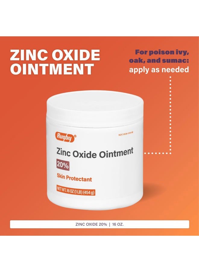 RUGBY LABORATORIES Rugby Zinc Oxide Ointment Skin Protectant - 20% - 16 Oz (1lb) (454 g) (2 Pack) - Image 3