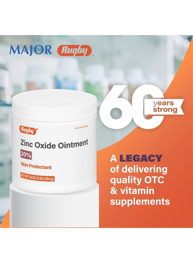 RUGBY LABORATORIES Rugby Zinc Oxide Ointment Skin Protectant - 20% - 16 Oz (1lb) (454 g) (2 Pack) - Image 2