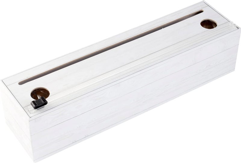 ChicWrap Shiplap Refillable Plastic Wrap Dispenser - Includes One 12" x 750' Roll of Professional Grade Plastic Wrap - BPA Free and Kosher Certified - Reusable Dispenser w/Slide Cutter - Image 2