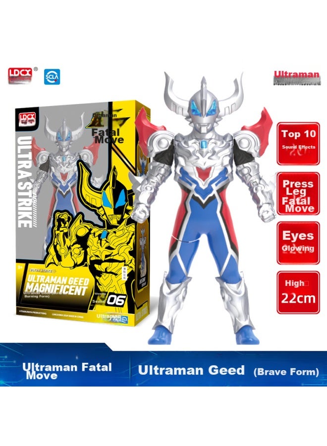 Ldcx Lingdong Chuangxiang Boys' Toy Movable Sound Doll Children's Day Gift Ultimate Finality Geed Ultraman - Image 1