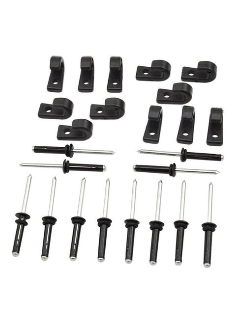 24-Piece J-Shaped Hook And Rivet Set 2.3inch